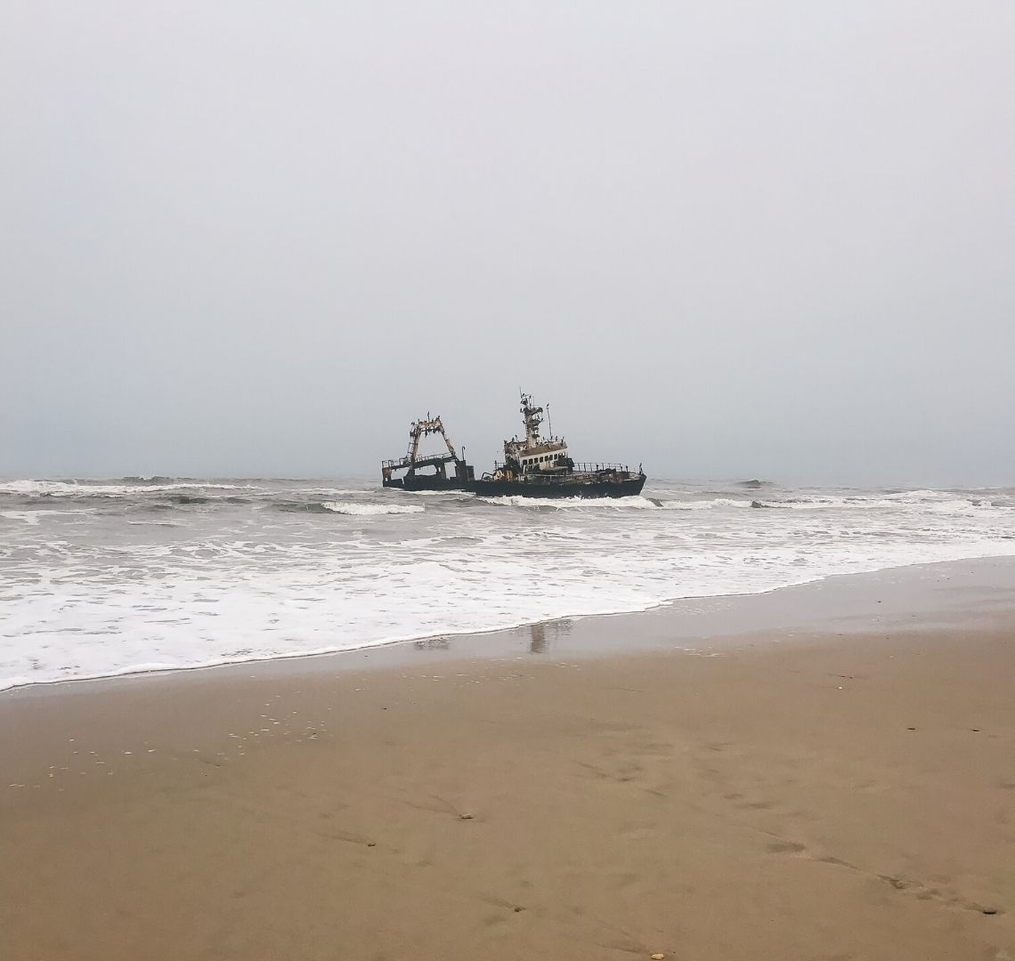 One of the few shipwrecks we managed to see as we drove up the skeleton coast. It was amazingly close to the shore!