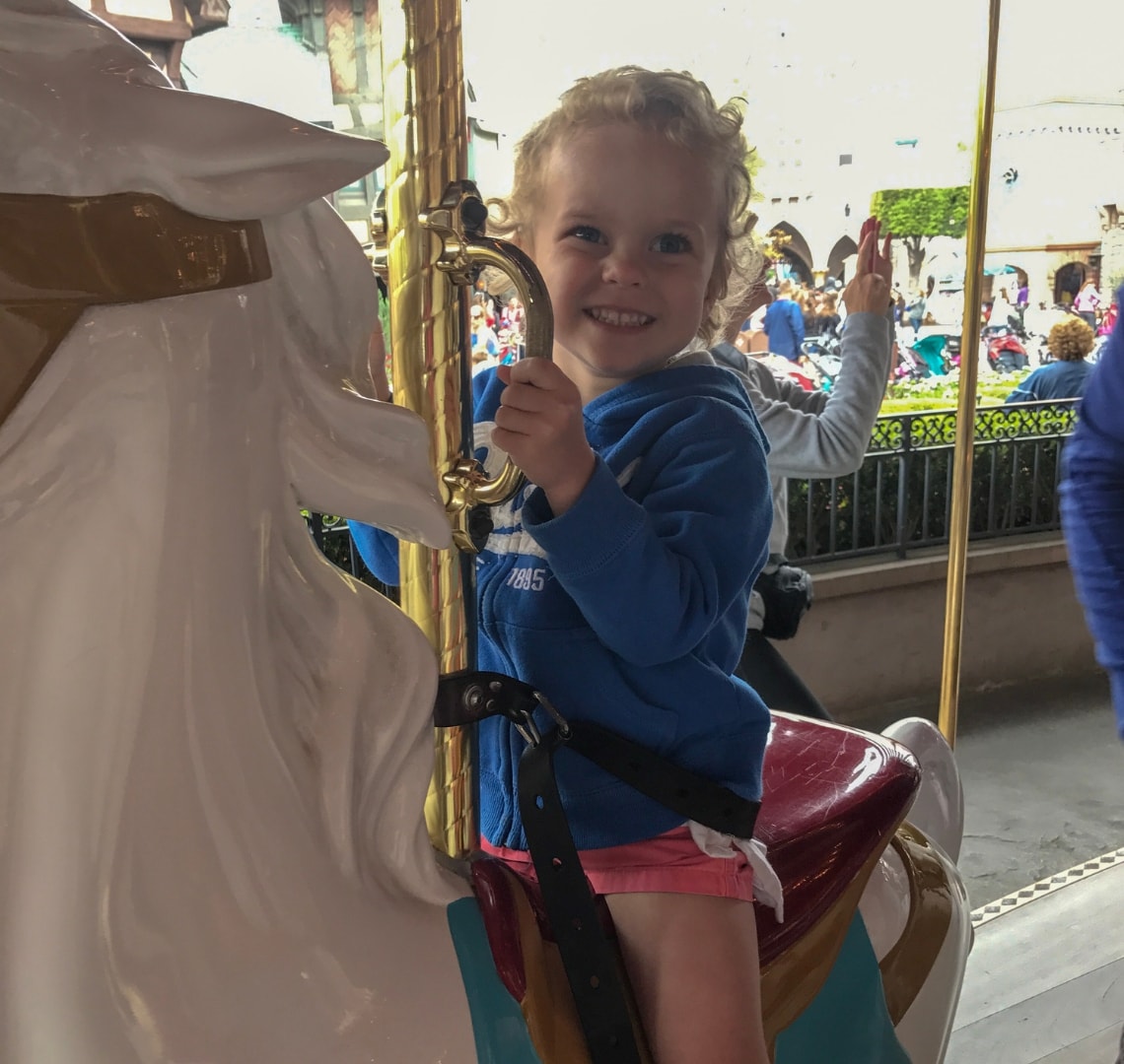 Disney - Thing 2 on the carousel