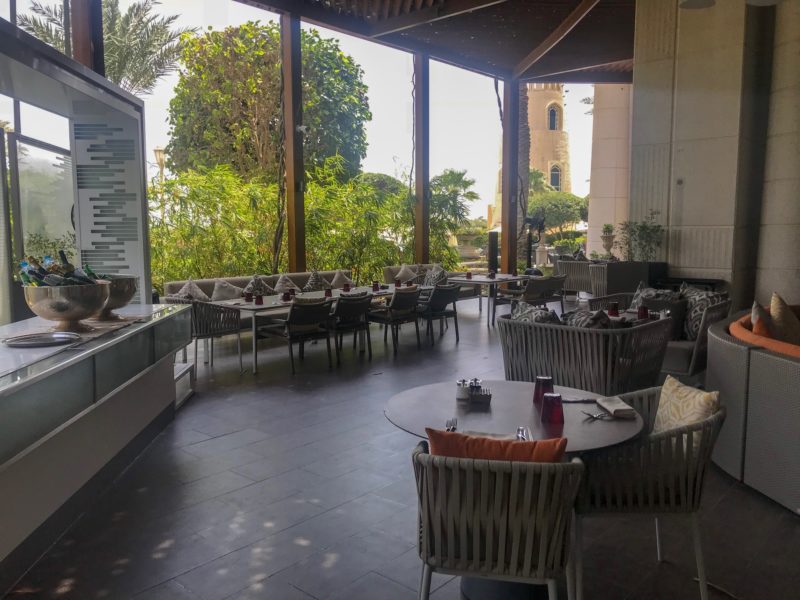 Four Seasons Doha - view of outdoor patio at Elements restaurant 