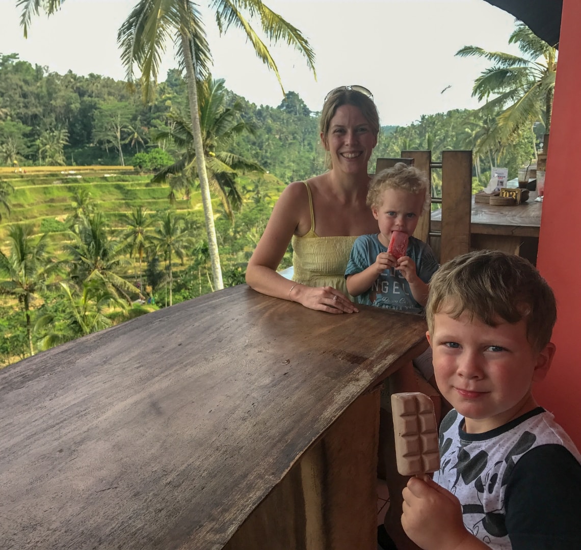 How to have an epic family holiday - me eating ice cream with the Things