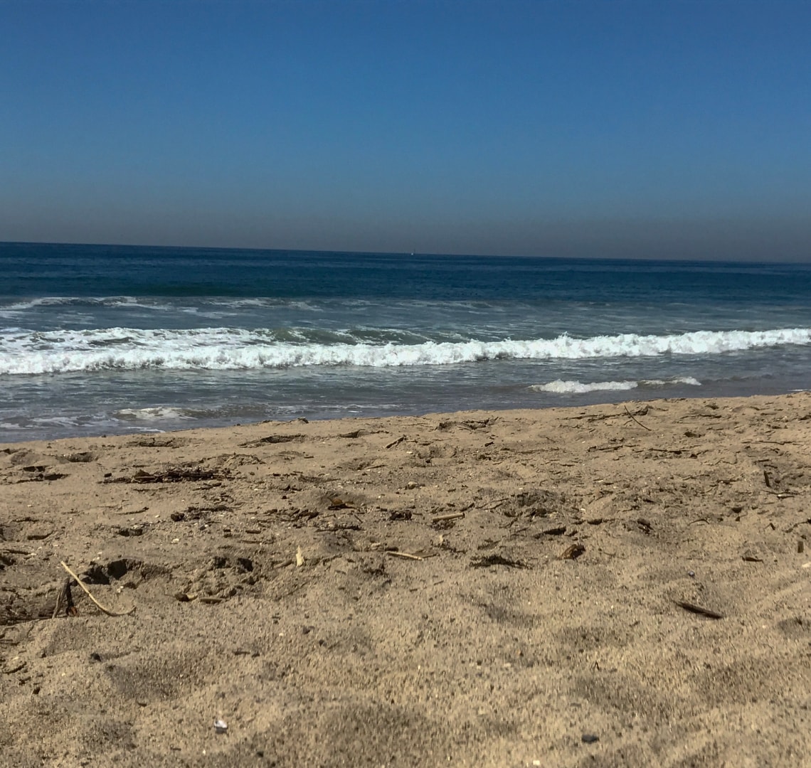 Los Angeles - sand and sea at Santa Monica beach