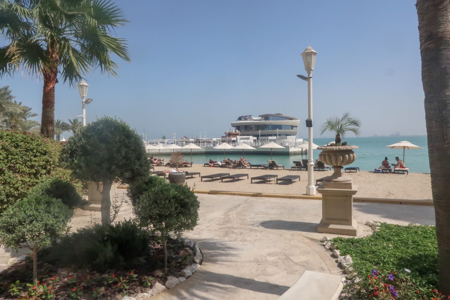 Kids brunch - view across the bay from the Four Seasons