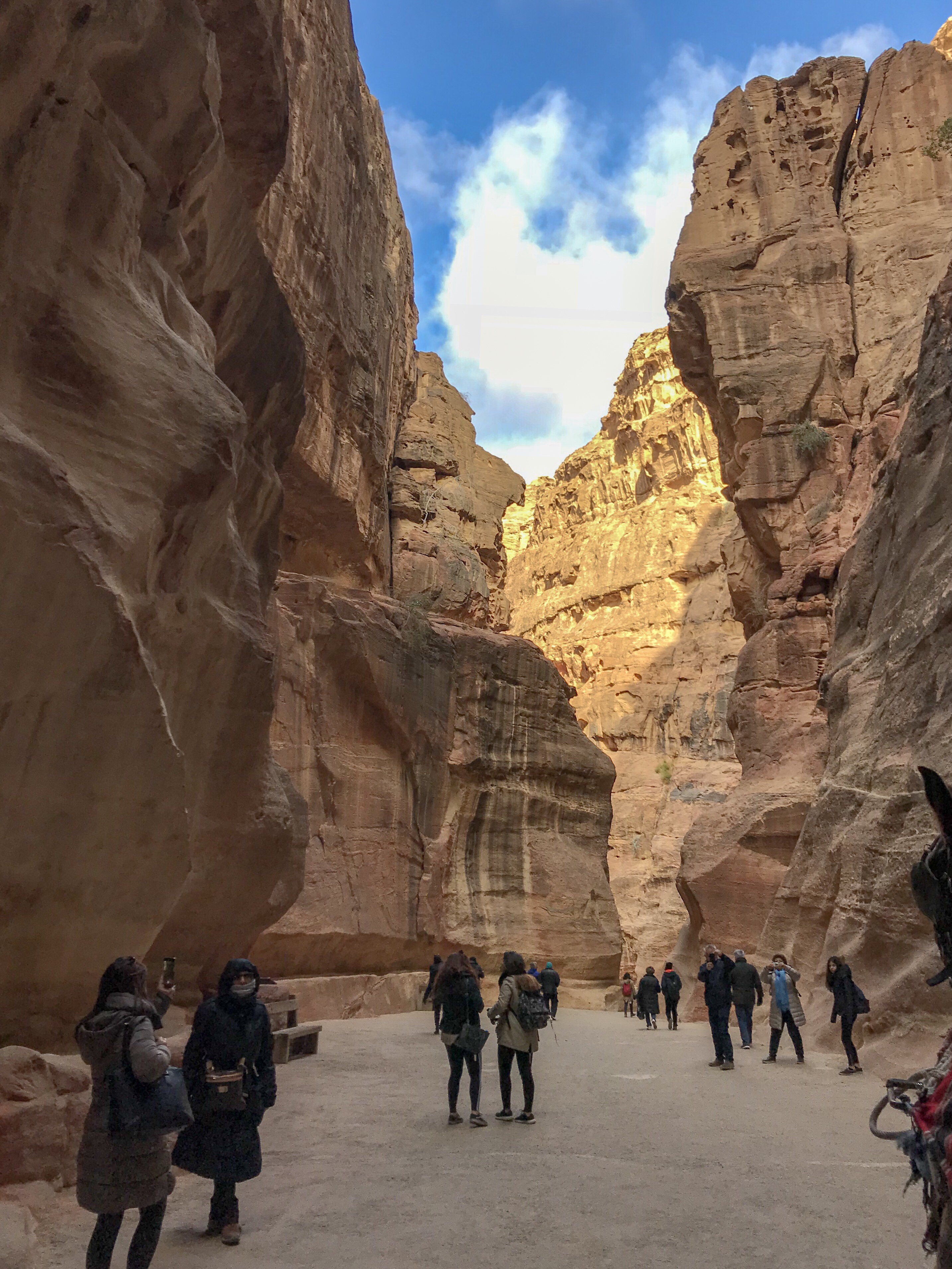 The high rock walls on either side of the Siq provide really dramatic scenes!