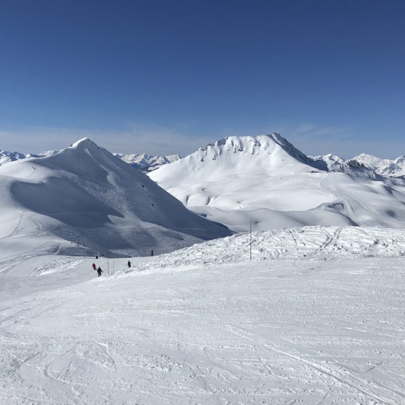 Best Family Ski Holiday - view of the French Alps from the top of a run